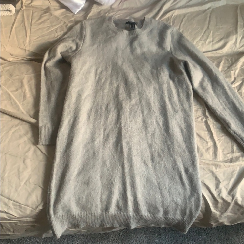 Grey sweater dress